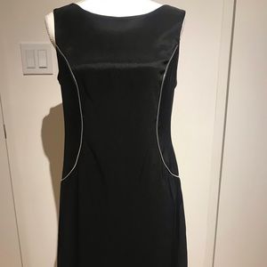 Knee high Black dress with front zipper detail